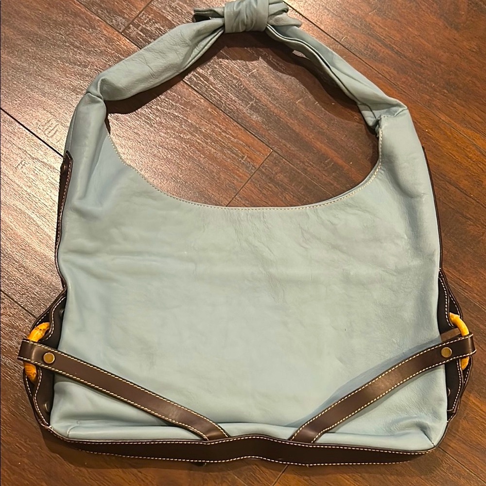 Womens Guia's Leather Knotted Hobo Shoulder Bag